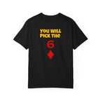Magic Trick T-Shirt — “You Will Pick the 6” Card Trick Tee by Printify