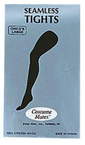Black Seamless Tights Child Halloween Costume Accessory Size Large 10-14 by HalloweenStore.com