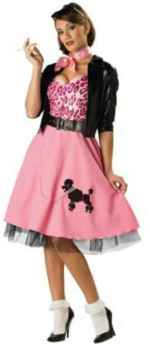 50's Bad Girl Sexy Poodle Skirt Deluxe Adult Costume Size Medium by HalloweenStore.com
