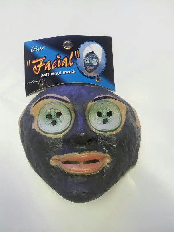 Facial Face Mask Cucumbers On Eyes Bath Spa Soft Vinyl Costume Mask by HalloweenStore.com