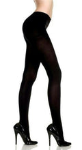 Black Opaque Fashion Tights Pantyhose by HalloweenStore.com