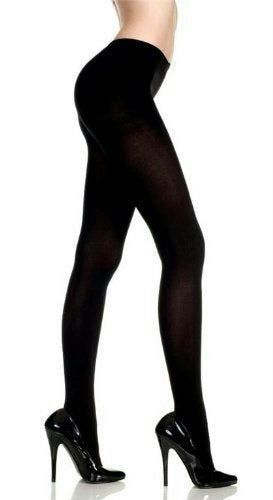Black Opaque Fashion Tights Pantyhose by HalloweenStore.com