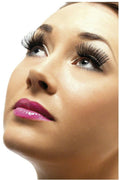Black Fake False Eyelashes with Adhesive by HalloweenStore.com