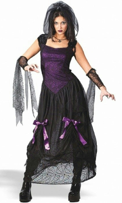 Goth Black Widow Spider Princess Teen Costume Juniors 0-9 by HalloweenStore.com