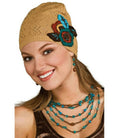 Turquoise and Brown Costume Bead Necklace by HalloweenStore.com