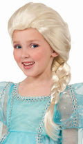 Platinum Blonde White Snow Princess Elsa Child Wig by HalloweenStore.com