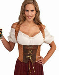 Womens Large Brown Renaissance Maiden Corset Top Adult Costume by HalloweenStore.com