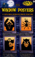 Giant Freaky Monster Window Poster Halloween Decoration by HalloweenStore.com