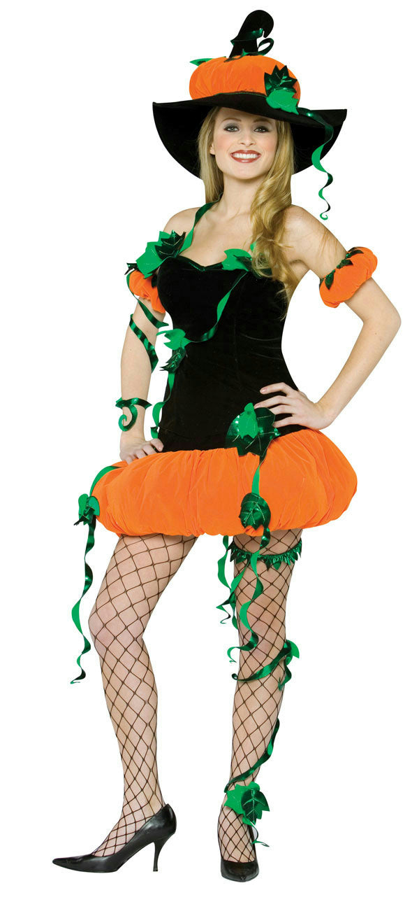Womens Pumpkin Witch Adult Costume by HalloweenStore.com