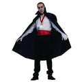 Black Nylon Taffeta Vampire Disguise Cape 45" Long with Stand Up Collar 75001 by HalloweenStore.com