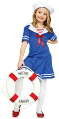Sea Sweetie Sailor Girls Costume Dress and Hat Size Large 12-14 by HalloweenStore.com