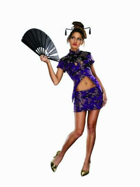 Women's Fortune Cookie Chinese Sexy Adult Costume Size by HalloweenStore.com