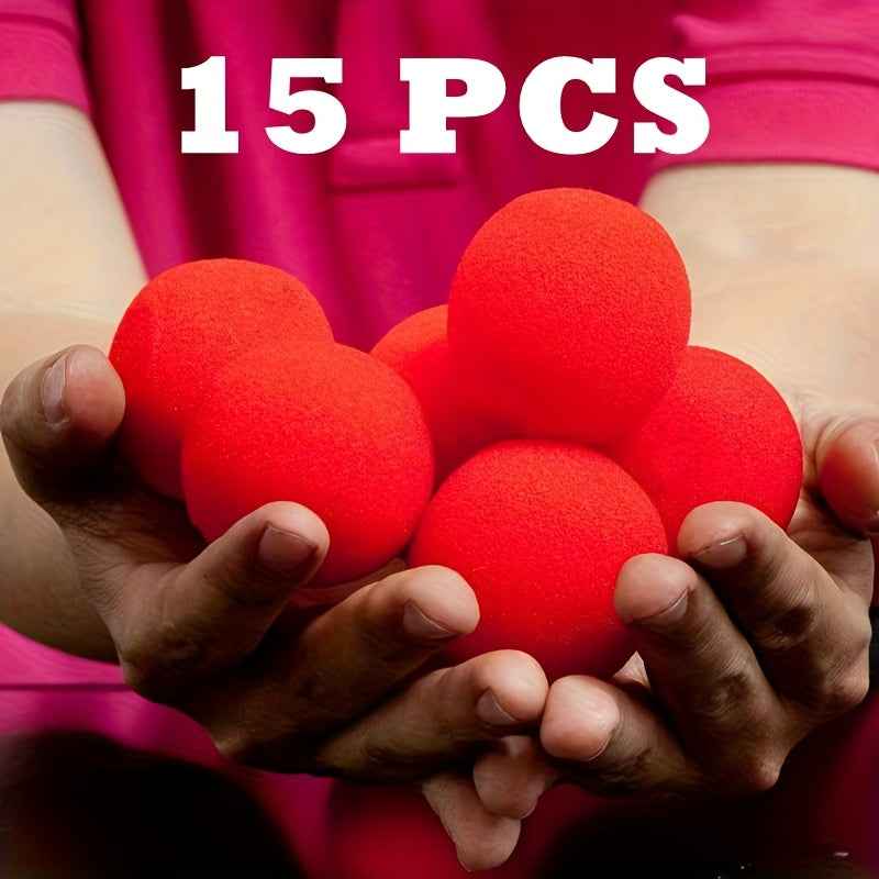 15pcs 1.77in Diameter Super Soft Sponge Balls, Very Suitable for Street Performances, Close- Up Magic and Stage Performance Props