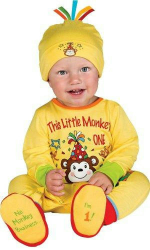 First Birthday Prince One-Piece Printed Jumper Hat & Booties Infant 6-12 months by HalloweenStore.com