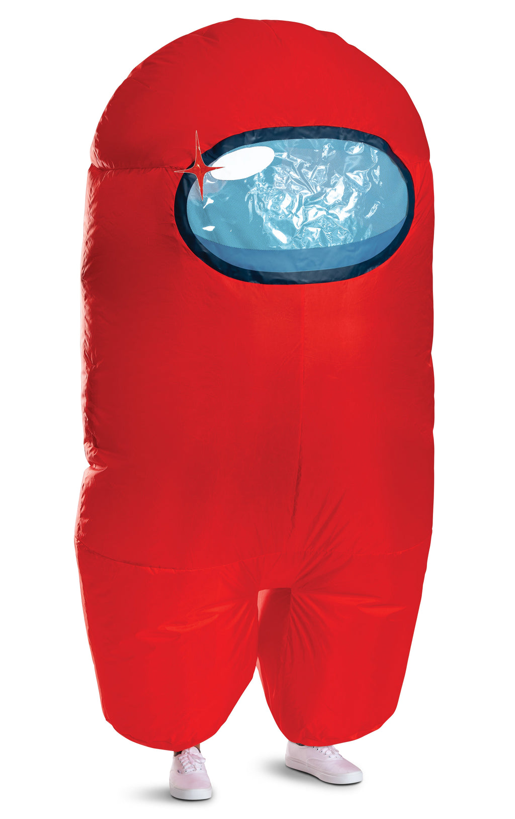Red Imposter Among Us Inflatable Adult Costume Size Standard by HalloweenStore.com
