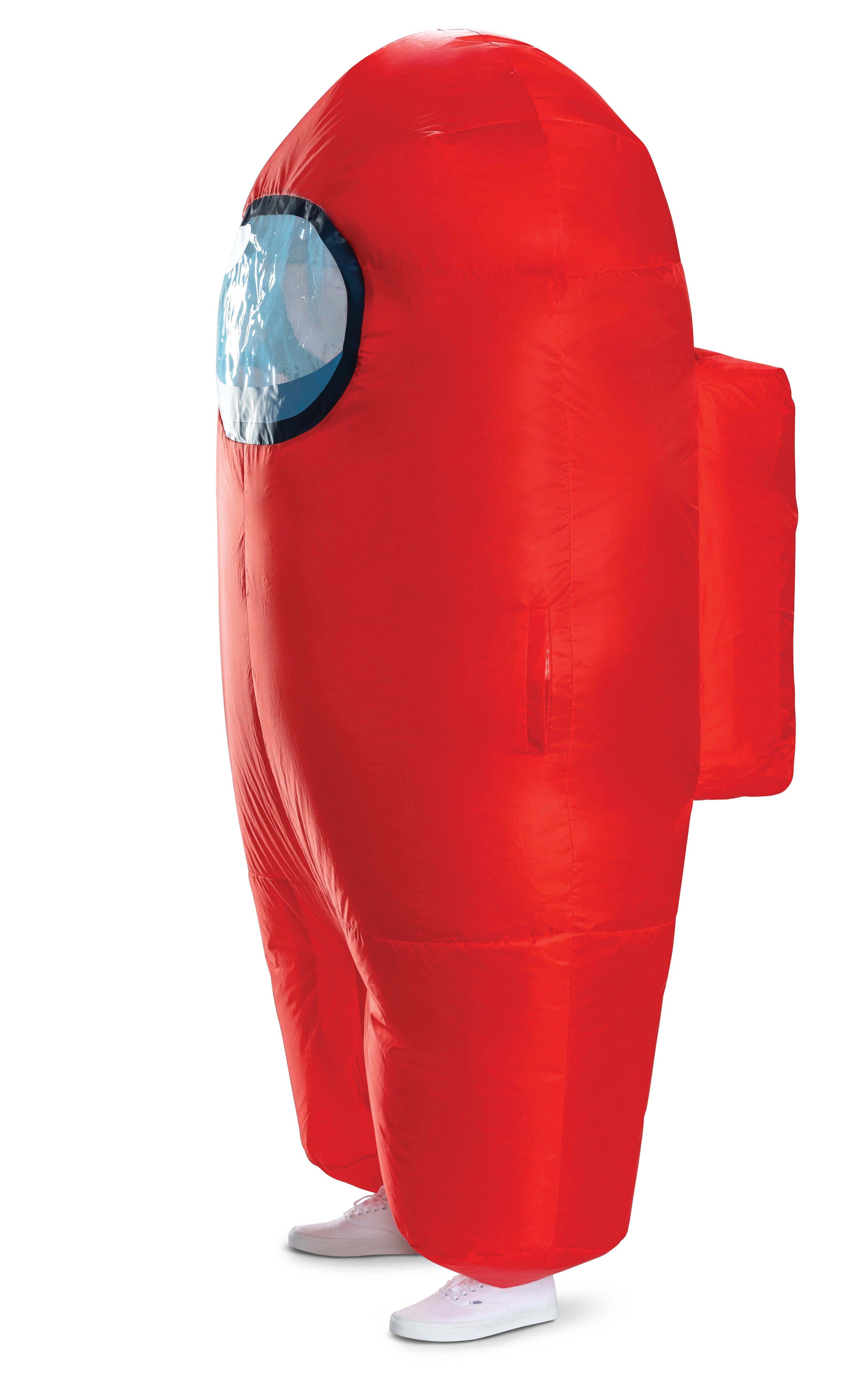 Red Imposter Among Us Inflatable Adult Costume Size Standard by HalloweenStore.com