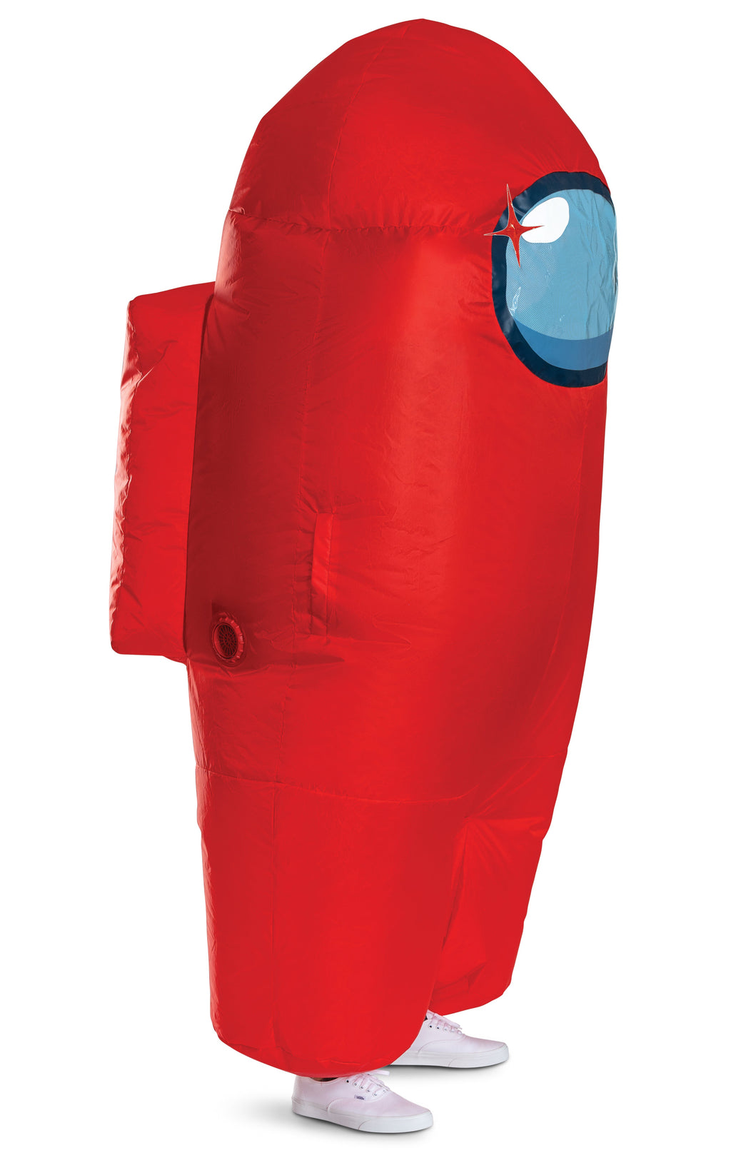 Red Imposter Among Us Inflatable Adult Costume Size Standard by HalloweenStore.com