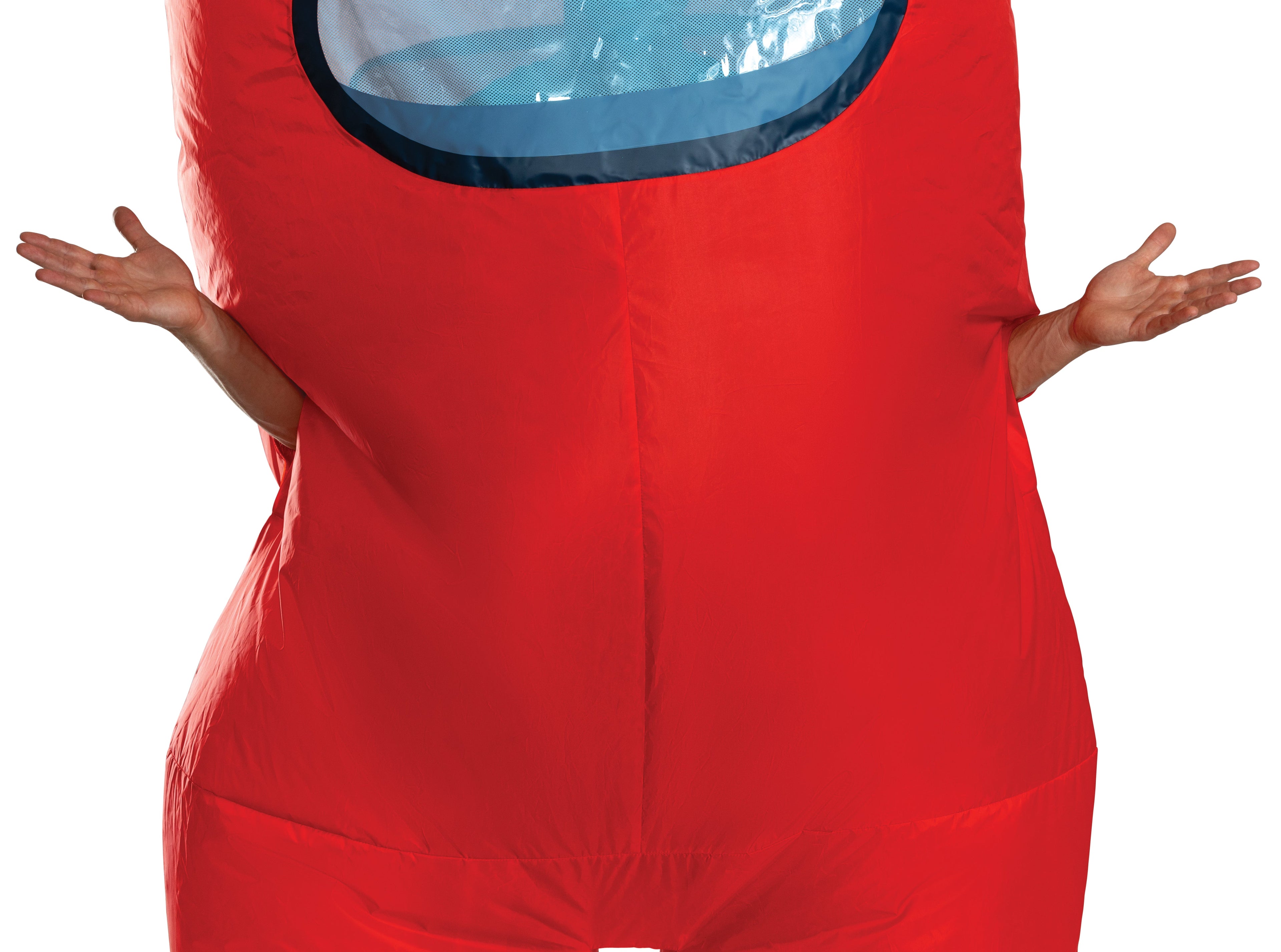 Red Imposter Among Us Inflatable Adult Costume Size Standard by HalloweenStore.com