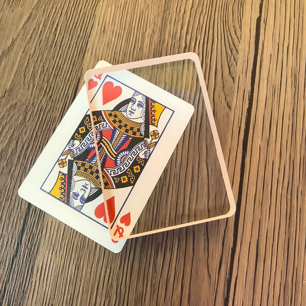 [Magic Cards | Ice Cube Poker] Magic Cards | Ice Cube Poker - Transparent Plastic, Professional-Grade, Beginner-Friendly, Stage Performances, Close-Up Shows, Card Art Practice, Bold Design, High-Quality Craftsmanship, Suitable for Enthusiasts