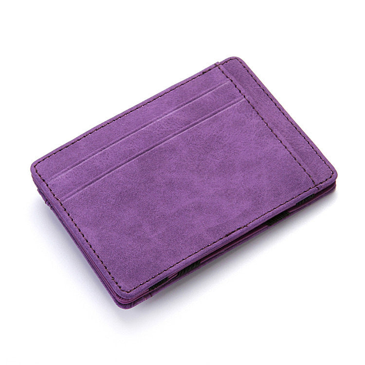 PU Creative Magic Wallet Flip Card Holder Men's Lady's Wallet Zipper Coin Purse Short by My Store