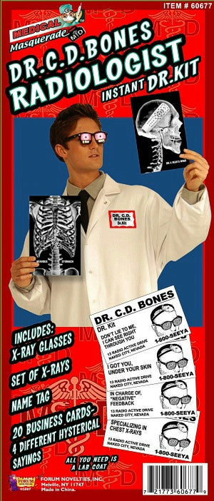 Dr. C. D. Bones Radiologist Kit Humorous Adult Costume Kit by HalloweenStore.com