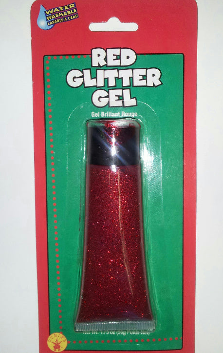 Red Christmas Holiday Colored Glitter Gel Tube 1.75oz by HalloweenStore.com
