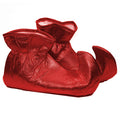 Red Cloth Elf Shoes Christmas Costume Accessory by HalloweenStore.com