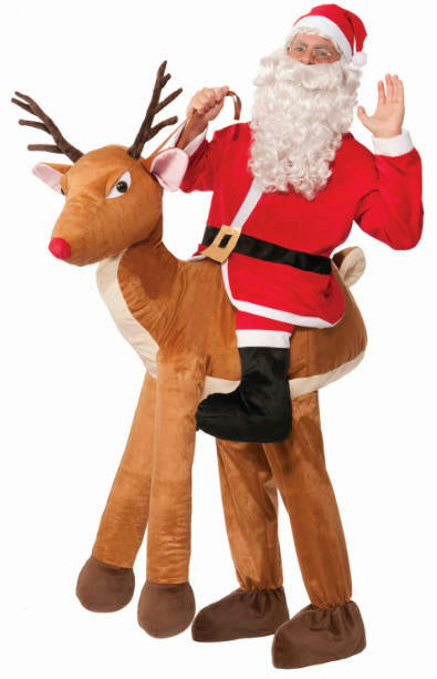 Santa Ride a Reindeer Adult Costume by HalloweenStore.com