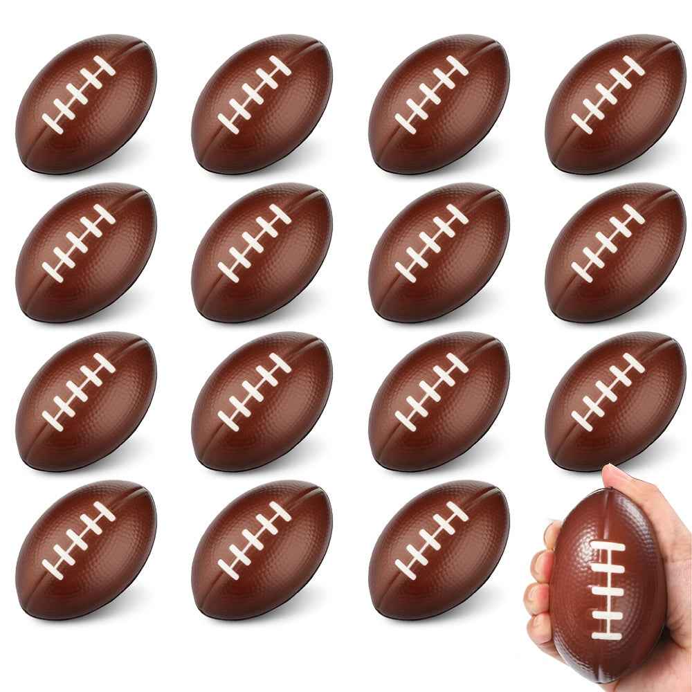 Gift for Her/Him 16pcs of 9Cm/3.54In Sponge Squeeze Footballs for Party Decorations And Various Party Gift Bags, Also Suitable As Stress Relief Toys for The Office