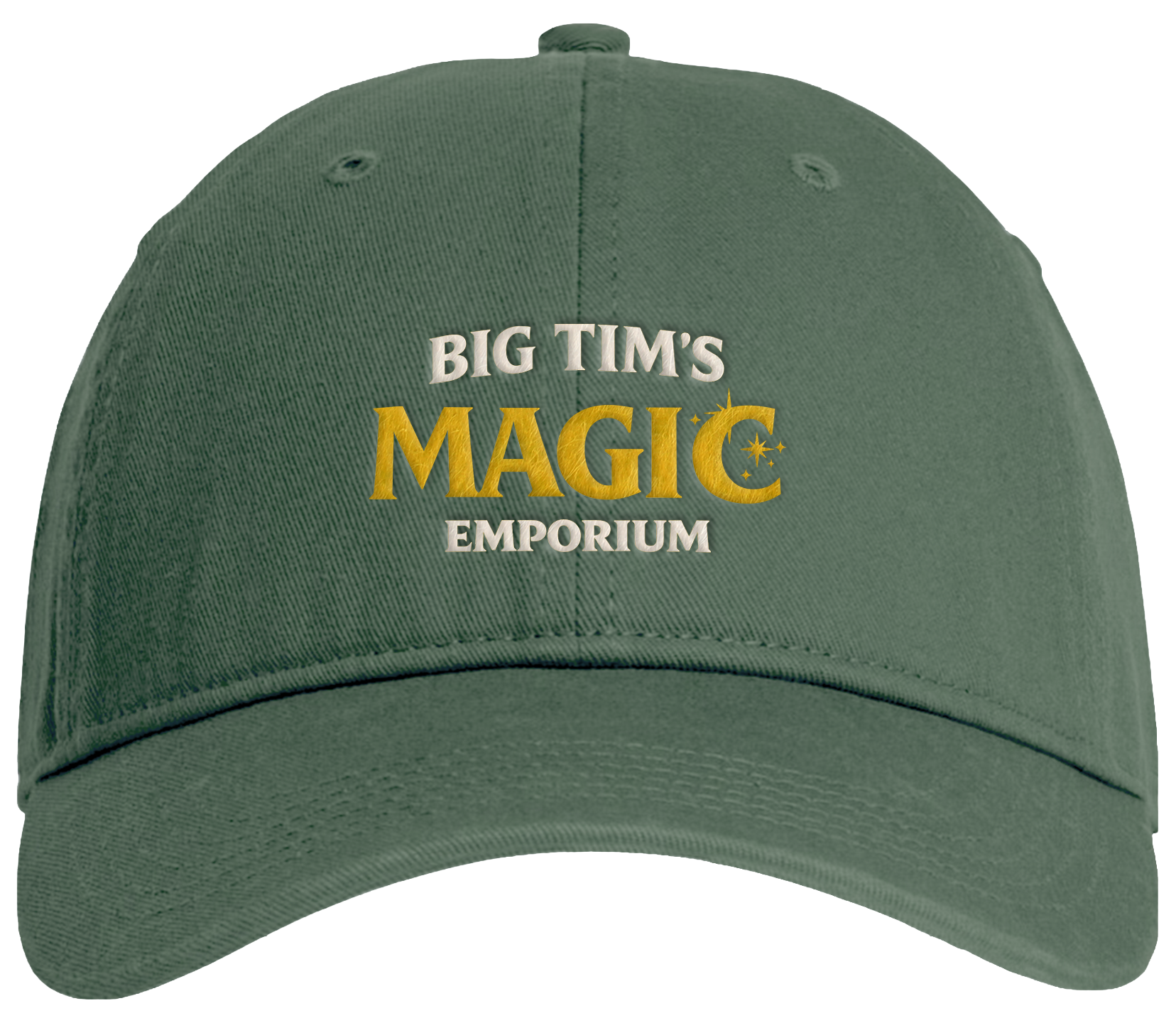Magic Emporium Washed Cap — 'Big Tim's' Branded Baseball Hat