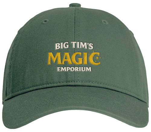 Big Tim's Magic Emporium — Branded Baseball Hat Washed Cap by Printify