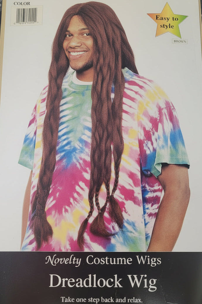 Brown Dreadlock Jamaican Man Hippie Costume Wig by HalloweenStore.com