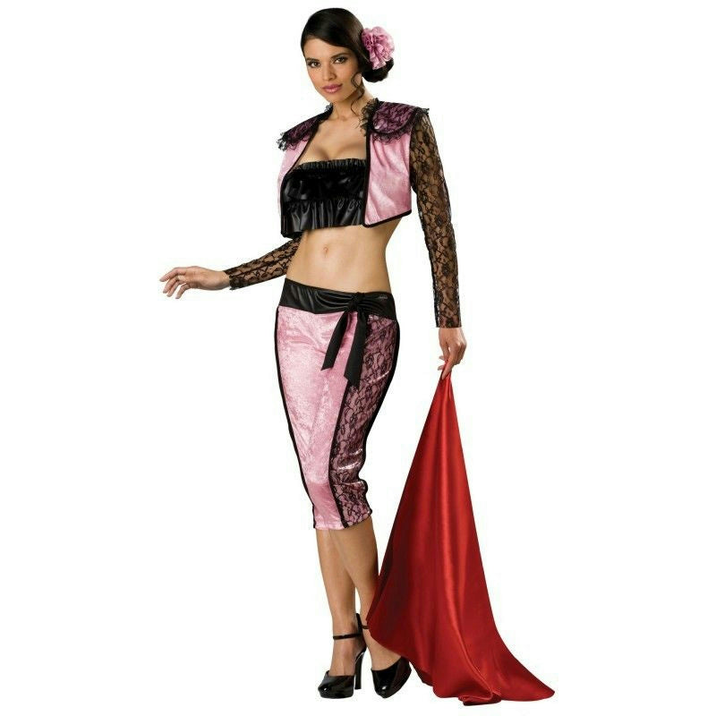 Pink Matador Adult Sexy Womens Tempting Toreador Costume Size Large by HalloweenStore.com
