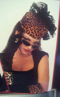Jungle Hollywood Glamour Cheetah Leopard Accessory Kit Hat Gloves and Sunglasses by HalloweenStore.com