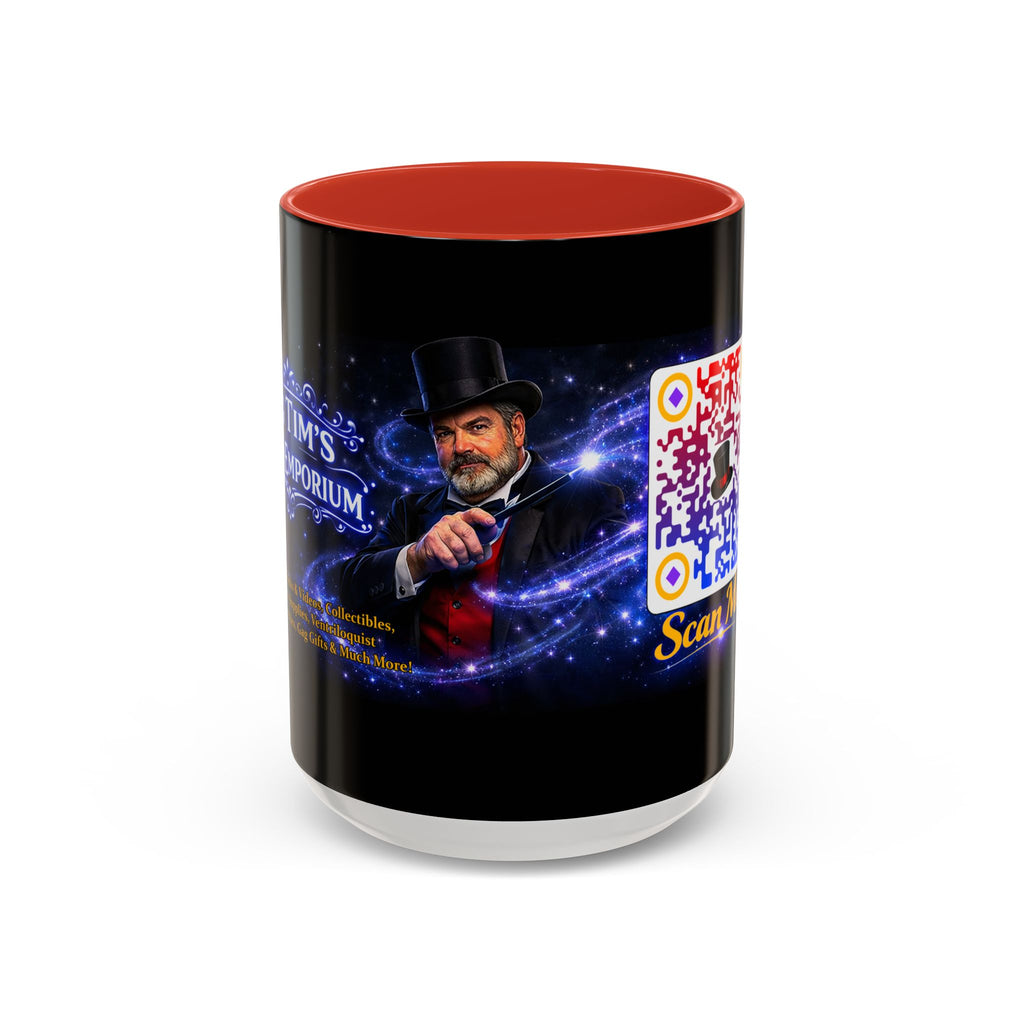 Magic QR Coffee Mug — 'Scan Me!' Mystical Barista Tea & Coffee Cup
