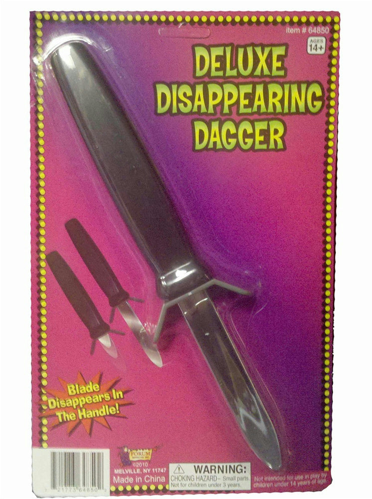 Deluxe Disappearing Dagger Knife Retractable Toy Gag Plastic Knife Prop by HalloweenStore.com