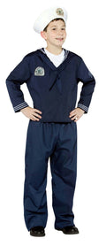 Navy Sailor Uniform Military Soldier Child Costume Kids Size 4-6 by HalloweenStore.com