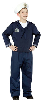 Navy Sailor Uniform Military Soldier Child Costume Kids Size 4-6 by HalloweenStore.com