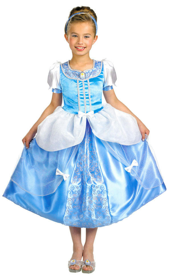 Officially Licensed Disney Princess Cinderella Child Costume Blue Dress 7-8 by HalloweenStore.com