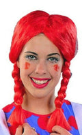 Red Braided Pigtail Wig by HalloweenStore.com