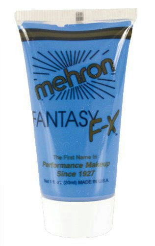 Mehron Fantasy FX Cream Water Based Makeup 1 oz Blue by HalloweenStore.com