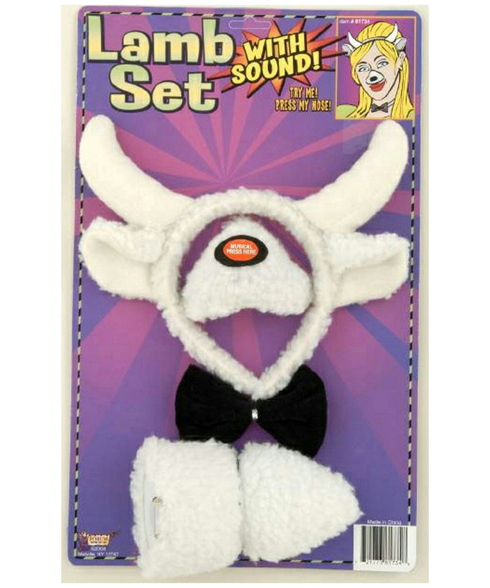 Lamb Accessory Kit Headband and Nose Ears Bow Tie Set with Sound by HalloweenStore.com