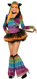 Women's Party Animal Lively Leopard Costume Size M/L by HalloweenStore.com
