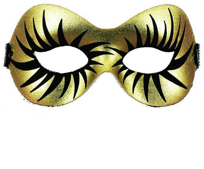 Gold and Black Maquillage Half Eye Mask by HalloweenStore.com