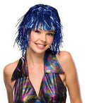 Blue Metallic Tinsel Wig by HalloweenStore.com