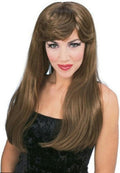 Sexy Long Auburn Brown Glamour Costume Wig by HalloweenStore.com