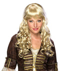 Deluxe Elise Long Dirty Blonde Curly Wig with Bangs by HalloweenStore.com