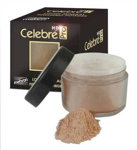 Mehron Celebr Pro HD Loose Mineral Finishing Powder Medium/Dark 0.41 oz by HalloweenStore.com