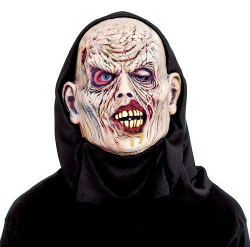 Foam Faces Putrid Adult Grotesque Mask with Attached Black Hood by HalloweenStore.com