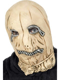 Men's Skin Color Zip Face Overhead Costume Adult Latex Mask with Mock Zippers by HalloweenStore.com